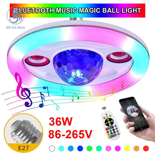 Lampara Led Con Bluetooth Y Paralante