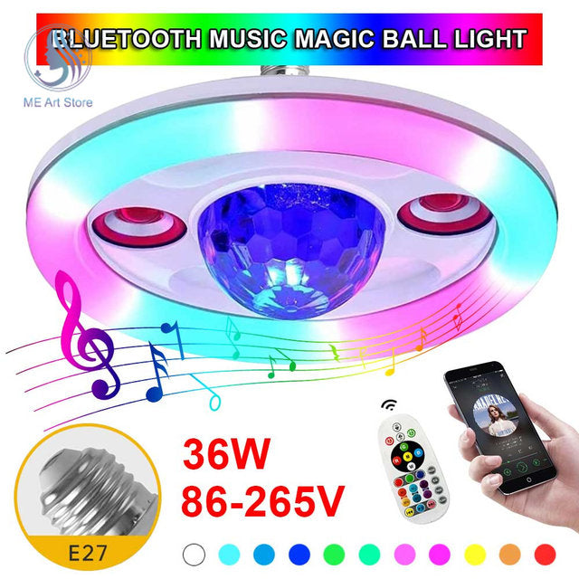 Lampara Led Con Bluetooth Y Paralante