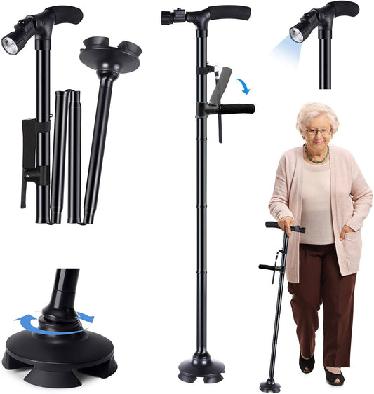 Bastón Con Luz Led Plegable